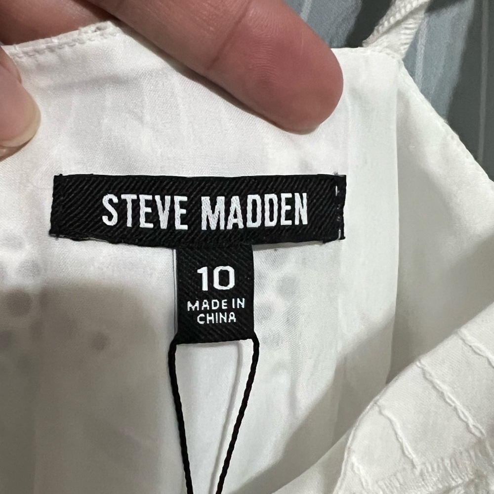 NWT Steve Madden White Sleeveless Top - Size 10 - Picture 3 of 7